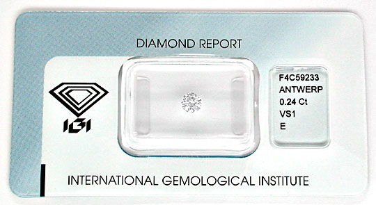 Foto 1 - Diamant IGI Expertise! Brillant 0,24ct VS1 River, D5608