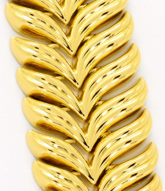 Foto 2 - Goldkollier Schwingenmuster 3D Super Dekorativ Gelbgold, K2465