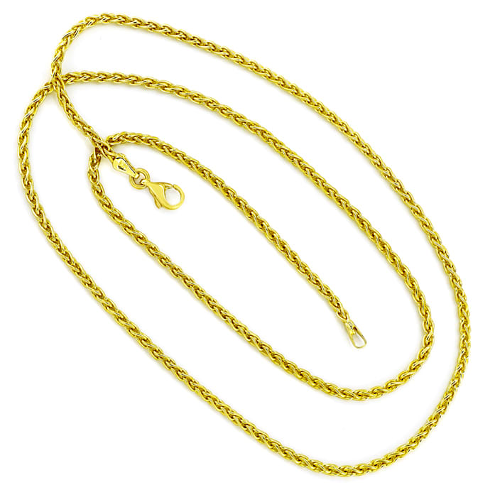 Foto 2 - Modische Zopfkette 57cm lang aus 14k Gelbgold, K3473