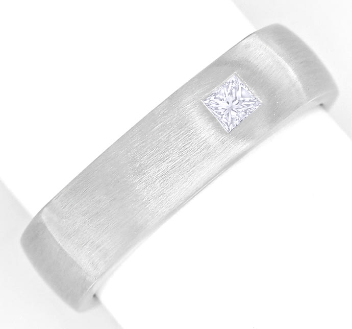 Foto 2 - Cooler Platin-Ring mit 0,11ct Princess-Diamant, S5874