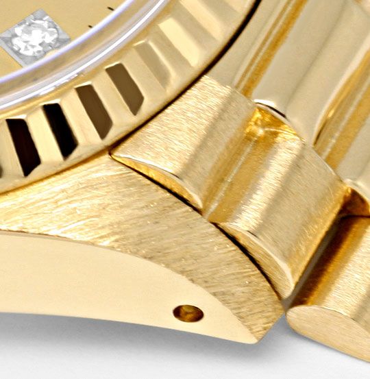 Foto 4 - Damen Diamant-Gold Rolex Oyster Perpetual Date, Geprüft, U1366