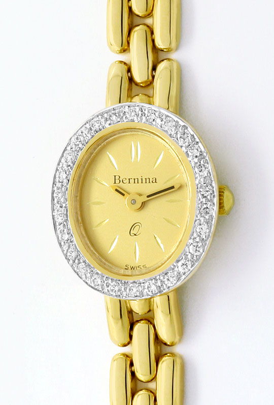 Foto 2 - Bernina Damen-Armbanduhr 14K Gelbgold-Diamantenluenette, U2321